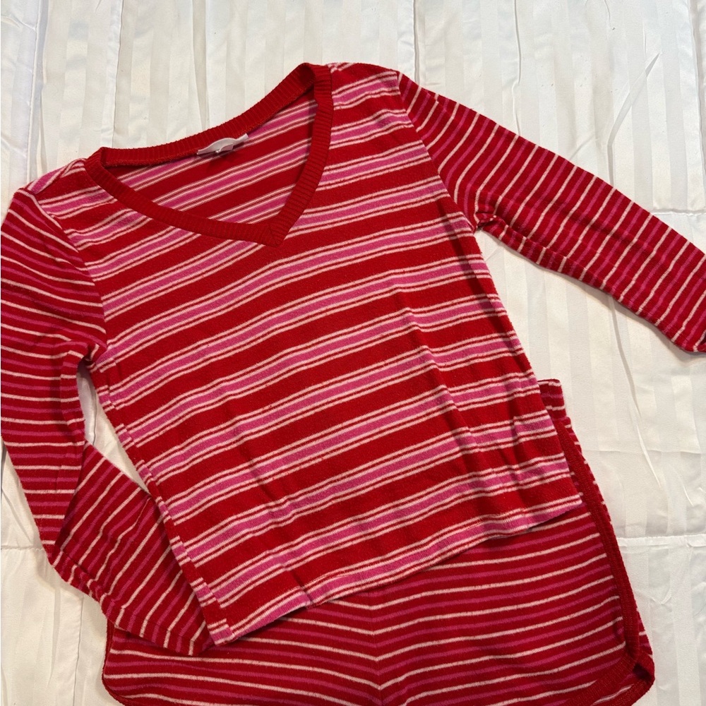 Colsie Red and Pink Striped pajama set